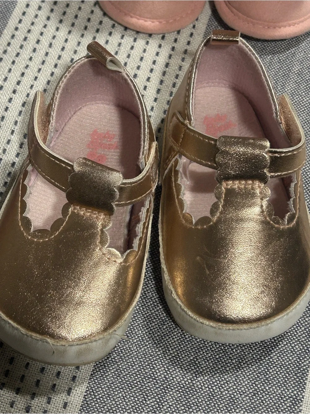 Assorted Bundle of Baby Pink and Gold Kids Shoes - 4-Pair Set